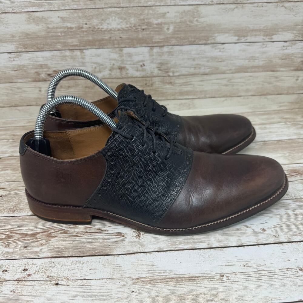 Cole Haan Williams Saddle II Brown Leather Oxford Dress Shoes Men's Size 8M